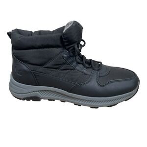 NEW Eddie Bauer Balasana Winter Boots Womens 10 Black Faux Fur Quilted Lace‎ Up